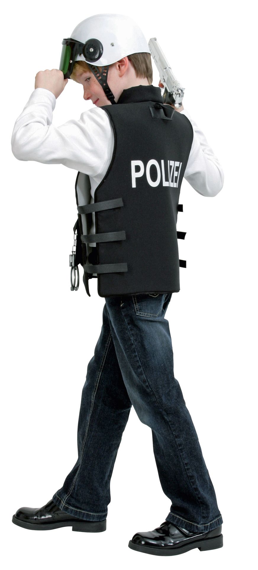 KarnevalsTeufel.de Kinderweste Police Sicherheitsweste Polizei Spiel-Weste  Polizeikostüm Polizei-Agent Schutzweste