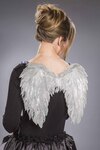 Federflügel beglimmert, ca. 32 x 42 cm, silber