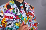 Herrenjacke mit Comic-Druck