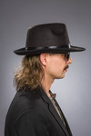 Udo Lindenberg - Haarteil braun, am Gummiband