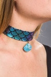 Set Nixe: Kopfputz, Schwanz, Manschetten, Halsband