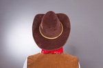 Sheriffhut braun, mit Kordelband