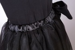 Chiffon/Satinrock mit Schleife, schwarz