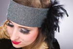 Charleston-Stirnband, silber