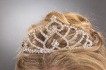 Strass-Diadem, silber