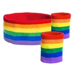 Schweißband-Set 3-tlg. regenbogenfarben