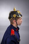 Preußische Pickelhaube mit Kinnband