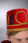 Türkenfez, rot/gold