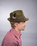 Erw.-Filzhut Jäger grün, garniert