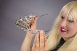 Strass-Tiara, silberfarben