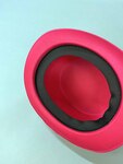 Zylinder, pink, mit Satin bezogen