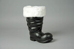 Plastikstiefel schwarz, ca. 38 cm