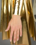 Goldfolienrock mit Oberteil, elastisch