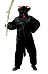 Krampus schwarz: Overall und Haube, Universalgröße