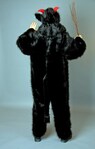 Krampus schwarz: Overall und Haube, Universalgröße