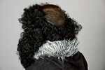Lockenbart und -stirnband, schwarz