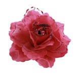 Haarclip mit pinkfarbener Blüte