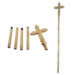 Bischofskreuz-Stab 5-tlg., ca. 137 cm