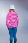 Ringelpulli pink/weiß, Langarm