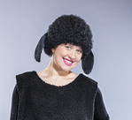 Perücke Schwarzes Schaf mit Ohren