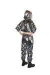 Silver Flash: Oberteil mit Kapuze, Hose