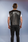 Kunstleder-Weste, schwarz