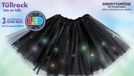 LED-Tüllrock schwarz, ca. 40 cm