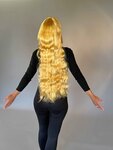 Langhaarperücke mit Pony, goldblond