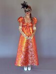elegantes Regency-Ballkleid aus Brokat