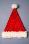 Samt-Nikolausmütze mit Kuschelbesatz und Pompon