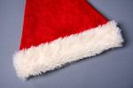 Samt-Nikolausmütze mit Kuschelbesatz und Pompon
