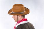 Cowboyhut mit Band, braun