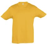 106-116 Kinder T-Shirt, Kurzarm, gelb