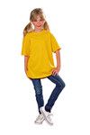 106-116 Kinder T-Shirt, Kurzarm, gelb