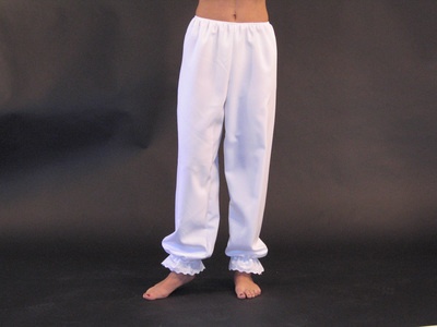 XL knöchellange Unterhose, weiß
