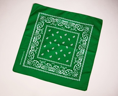 Bandana ca. 55x55 cm, grün, bedruckt