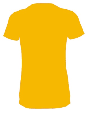 Damen T-Shirt, Kurzarm, gelb
