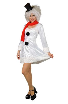 36/38 Schneefrau: Kleid und Schal