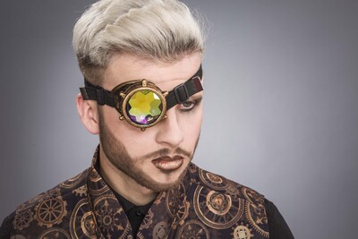 Steampunk Kaleidoskopbrille Einauge