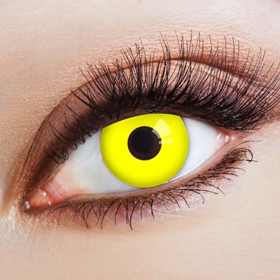 ein Paar Kontaktlinsen Yellow Fear