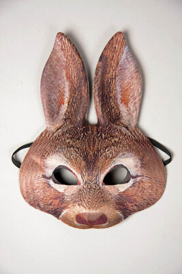 Textil-Halbmaske Hase