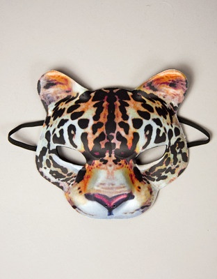 Textil-Halbmaske Leopard