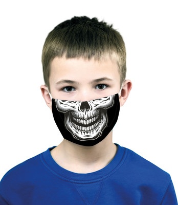 Mund-/Nasenmaske Totenkopf für Kinder