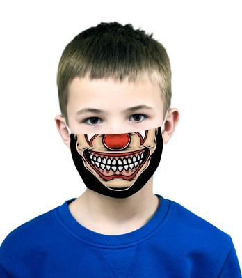Mund-/Nasenmaske Grusel-Clown für Kinder