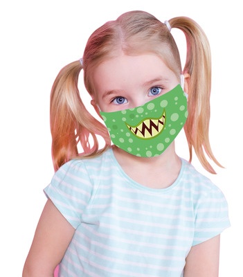 Mund-/Nasenmaske Monster für Kinder