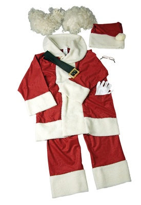 Nikolaus-Set: Jacke, Hose, Mütze, Gürtel,