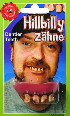 Hillbilly-Zähne auf Karte, sortiert