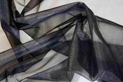 1m Chiffon schwarz