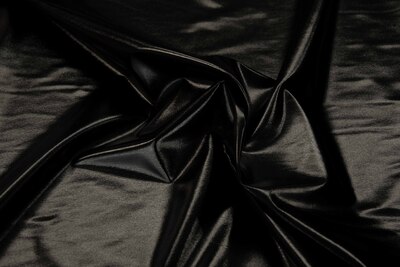 1m Folienjersey schwarz elastisch