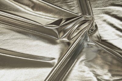 1m Folienjersey silber elastisch
